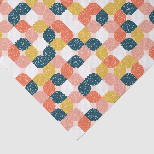 Bauhaus Retro Geometric Pattern Tissuepapier (Detail)