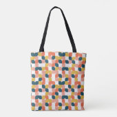 Bauhaus Retro Geometric Pattern Tote Bag (Achterkant)
