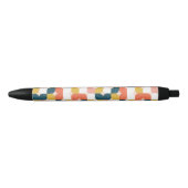 Bauhaus Retro Geometric Pattern Zwarte Inkt Pen (Voorkant)