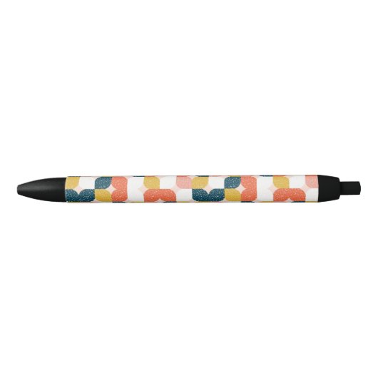 Bauhaus Retro Geometric Pattern Zwarte Inkt Pen (Voorkant)