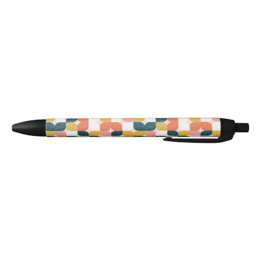 Bauhaus Retro Geometric Pattern Zwarte Inkt Pen (Bodem)