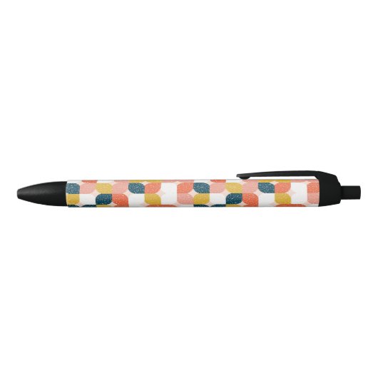Bauhaus Retro Geometric Pattern Zwarte Inkt Pen (Bovenkant)