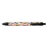 Bauhaus Retro Geometric Pattern Zwarte Inkt Pen (Achterkant)