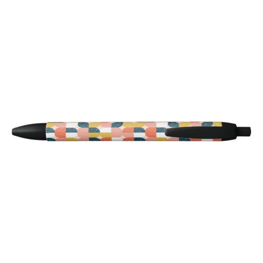 Bauhaus Retro Geometric Pattern Zwarte Inkt Pen (Achterkant)