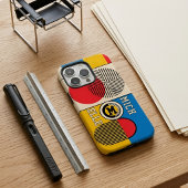 Bauhaus Retro Geometrische Aangepaste Monogram Naa Case-Mate iPhone Case