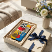 Bauhaus Retro Geometrische Aangepaste Monogram Naa Case-Mate iPhone Case