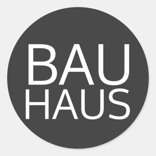 Bauhaus Ronde Sticker (Voorkant)