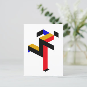Bauhaus Running Man Poster Briefkaart