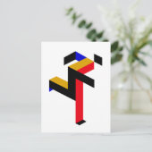 Bauhaus Running Man Poster Briefkaart (Staand voorkant)