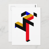 Bauhaus Running Man Poster Briefkaart (Voorkant / Achterkant)