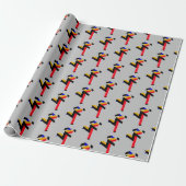 Bauhaus Running Man Poster Cadeaupapier (Uitgerold)