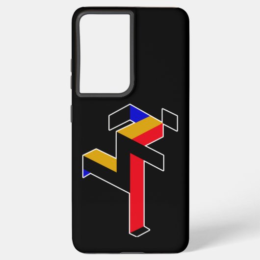 Bauhaus Running Man Poster Samsung Galaxy Hoesje (Achterkant)