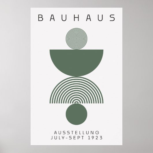Bauhaus Sage Green Poster (Voorkant)