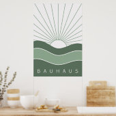 Bauhaus Sage Green Poster (Keuken)