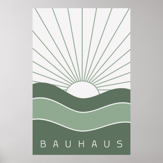 Bauhaus Sage Green Poster (Voorkant)