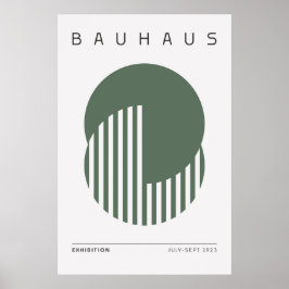 Bauhaus Sage Green Poster