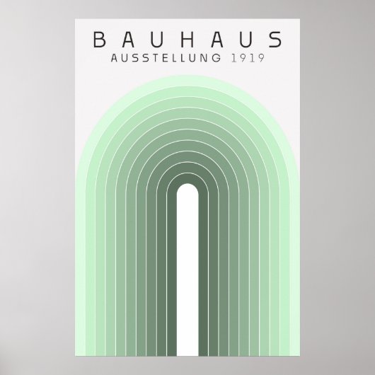 Bauhaus Sage Green Poster (Voorkant)