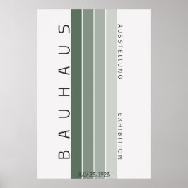Bauhaus Sage Green Poster