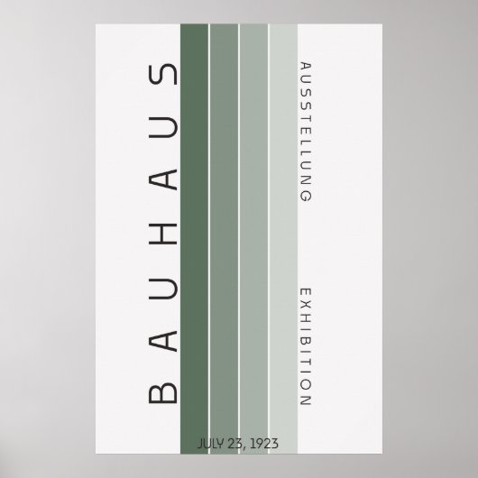 Bauhaus Sage Green Poster (Voorkant)