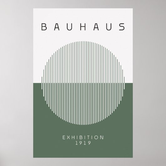 Bauhaus Sage Green Poster (Voorkant)