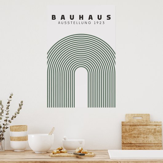 Bauhaus Sage Green Poster (Keuken)