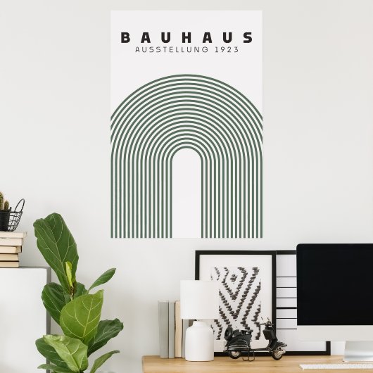Bauhaus Sage Green Poster (Thuiskantoor)