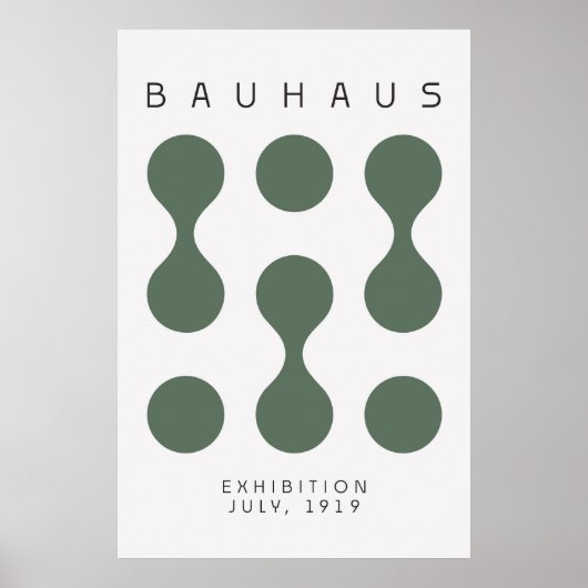Bauhaus Sage Green Poster (Voorkant)