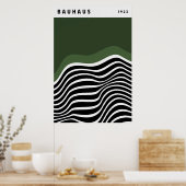 Bauhaus Sage Green Poster (Keuken)
