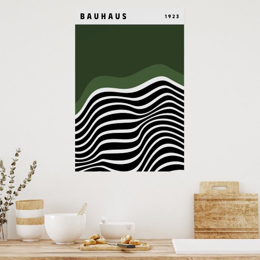 Bauhaus Sage Green Poster (Keuken)