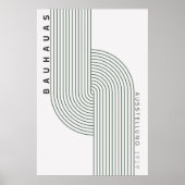 Bauhaus Sage Green Poster (Voorkant)