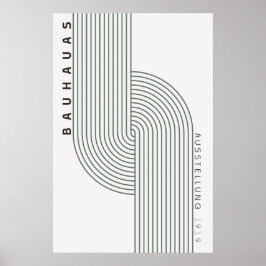 Bauhaus Sage Green Poster