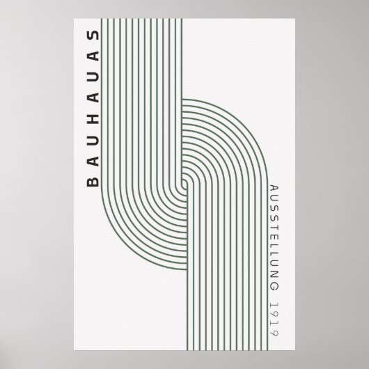 Bauhaus Sage Green Poster (Voorkant)