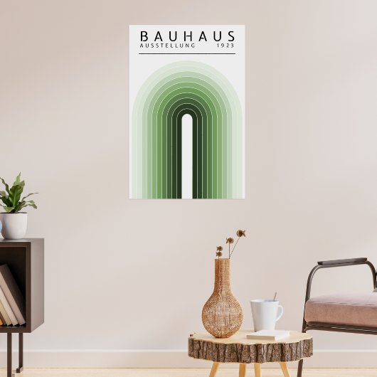 Bauhaus Sage Green Poster (Woonkamer 3)