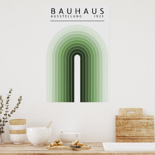 Bauhaus Sage Green Poster (Keuken)