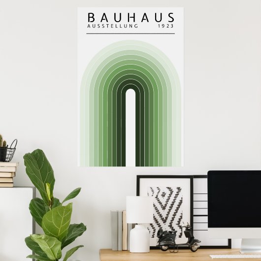 Bauhaus Sage Green Poster (Thuiskantoor)