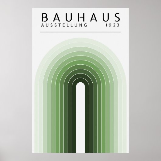 Bauhaus Sage Green Poster (Voorkant)