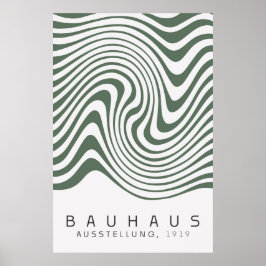 Bauhaus Sage Green Poster