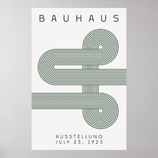 Bauhaus Sage Green Poster (Voorkant)