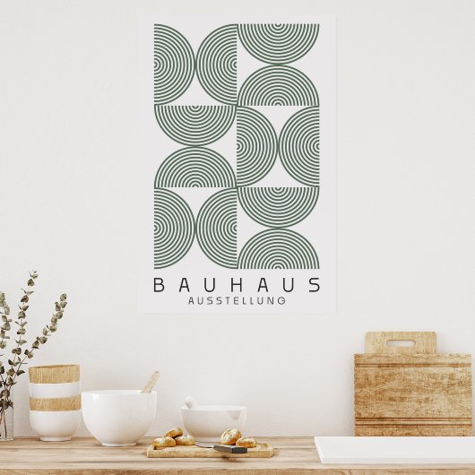 Bauhaus Sage Green Poster (Keuken)