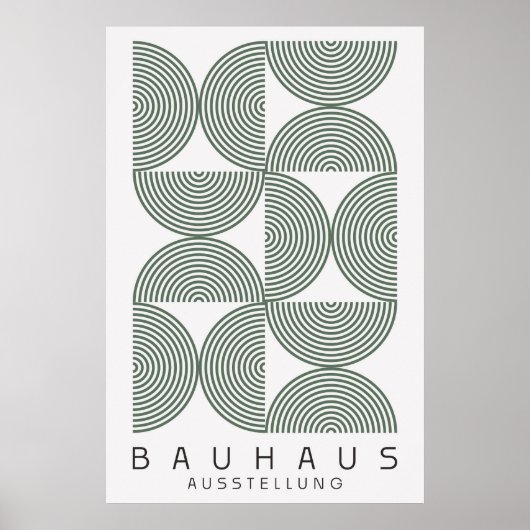 Bauhaus Sage Green Poster (Voorkant)