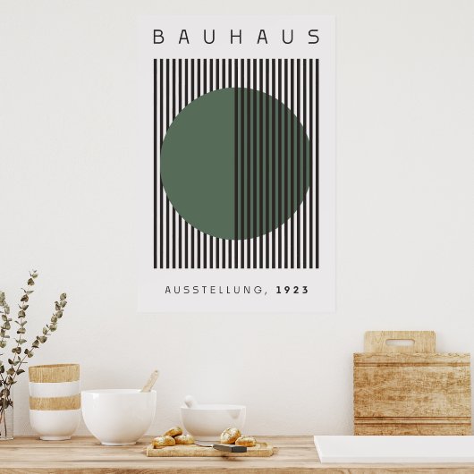 Bauhaus Sage Green Poster (Keuken)