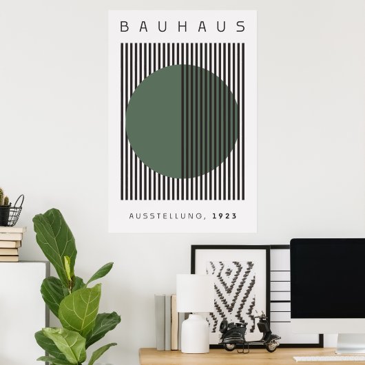 Bauhaus Sage Green Poster (Thuiskantoor)