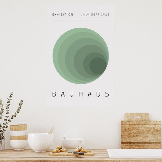 Bauhaus Sage Green Poster (Keuken)