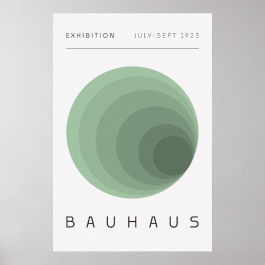 Bauhaus Sage Green Poster (Voorkant)