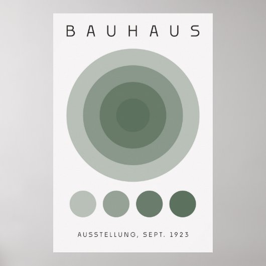 Bauhaus Sage Green Poster (Voorkant)