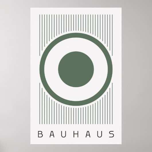 Bauhaus Sage Green Poster (Voorkant)