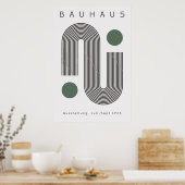 Bauhaus Sage Green Poster (Keuken)