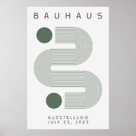 Bauhaus Sage Green Poster