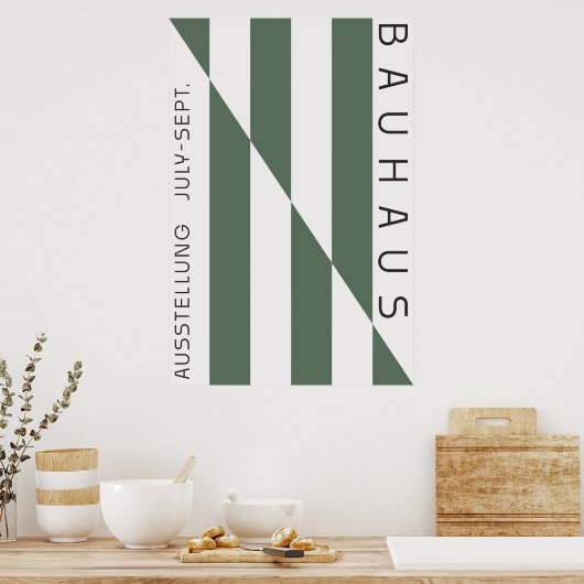 Bauhaus Sage Green Poster (Keuken)