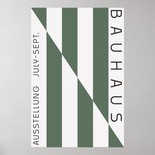 Bauhaus Sage Green Poster (Voorkant)
